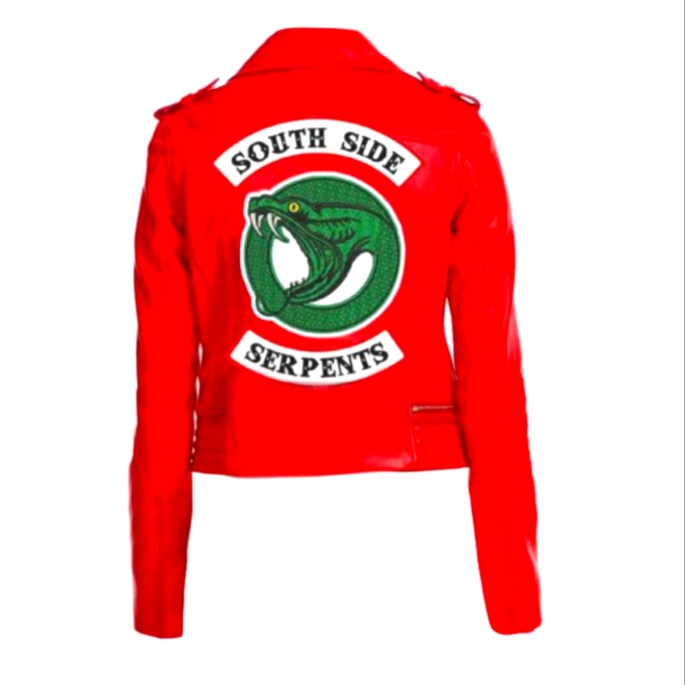 Riverdale "South side serpents" faux leather jacket- Sz S